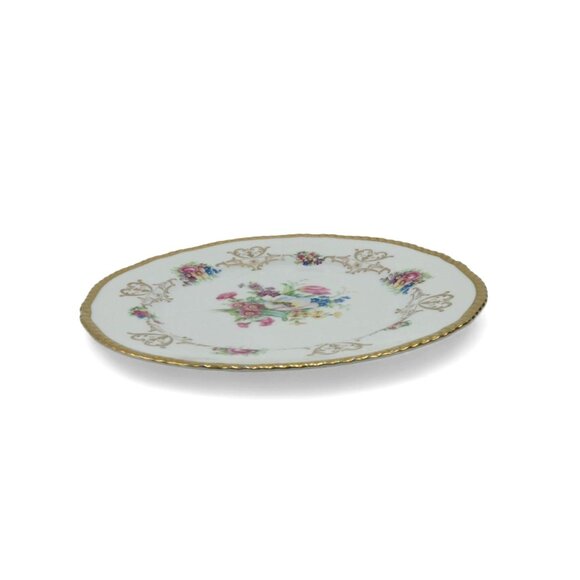 Royal BAYREUTH BAVARIA Chatham Plate Floral Design Gold Trim Germany Vintage 10" - Picture 5 of 8